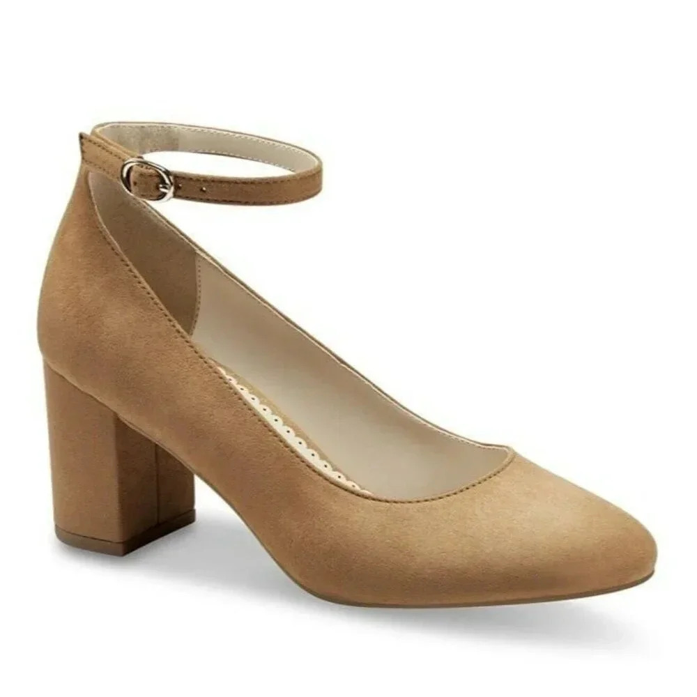 Charter Club Francina Dress Pumps Camel Brown Suede Size 7 M (MSRP $80)